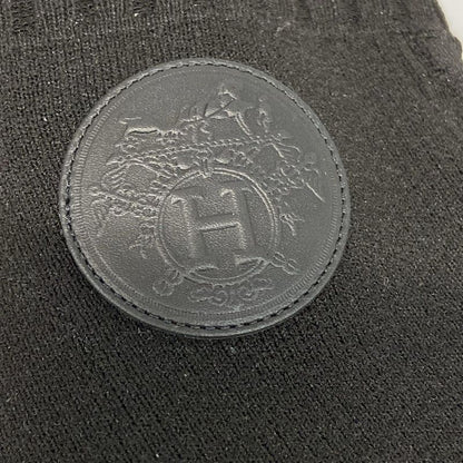 Hermes Short Boots 36 Women's Volver Black Knit Boots Leather