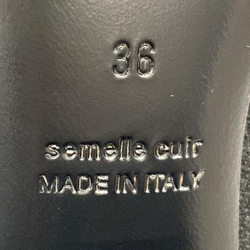 Hermes Short Boots 36 Women's Volver Black Knit Boots Leather