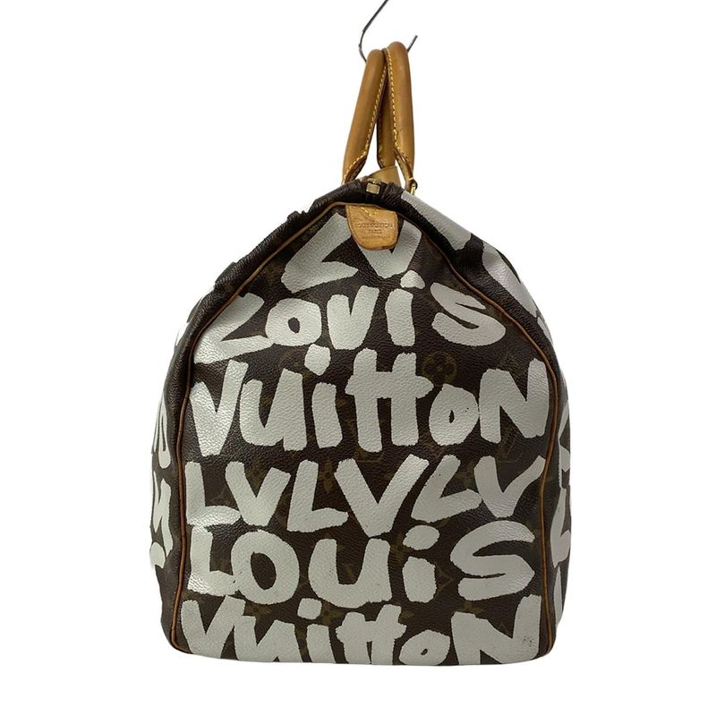 Louis Vuitton Boston Bag Graffiti Keepall 50 M92197 Argent