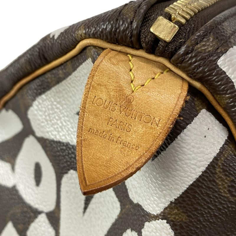 Louis Vuitton Boston Bag Graffiti Keepall 50 M92197 Argent