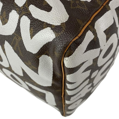 Louis Vuitton Boston Bag Graffiti Keepall 50 M92197 Argent