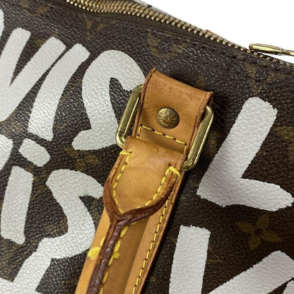 Louis Vuitton Boston Bag Graffiti Keepall 50 M92197 Argent