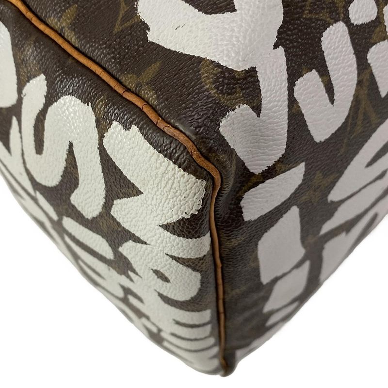 Louis Vuitton Boston Bag Graffiti Keepall 50 M92197 Argent