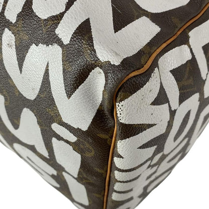 Louis Vuitton Boston Bag Graffiti Keepall 50 M92197 Argent