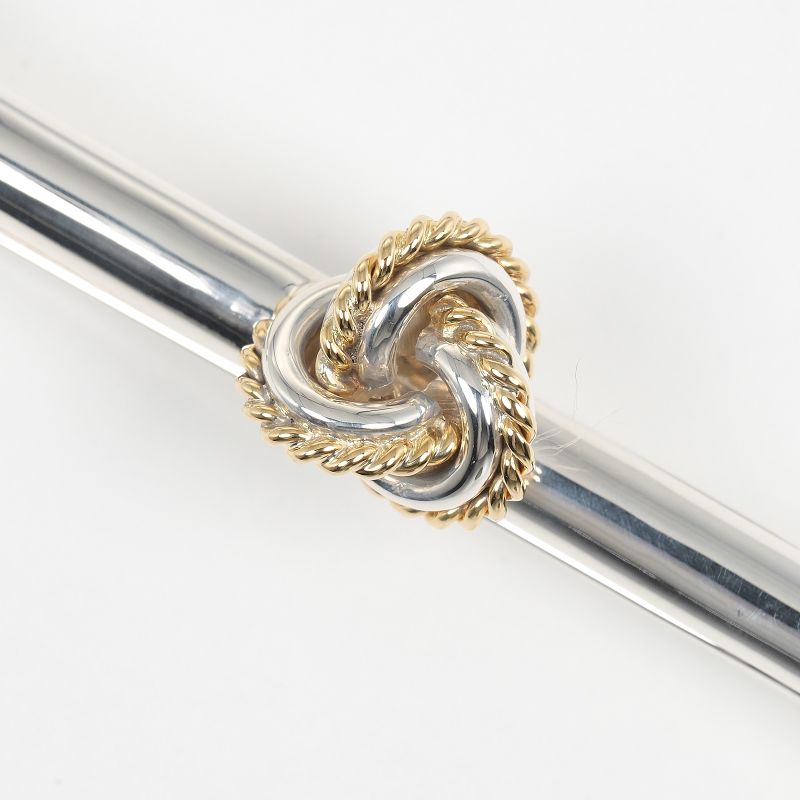 Tiffany & Co Knot Silver 925 X 18k Yellow Gold Women's Tie Pin