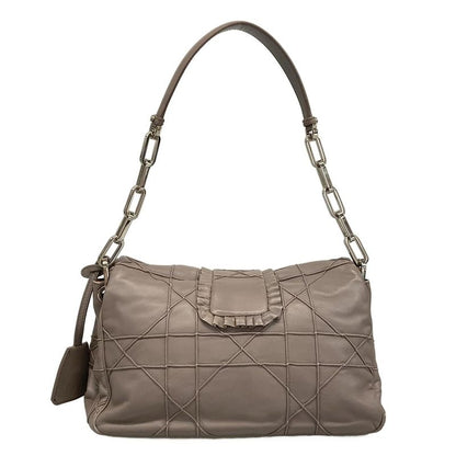 Dior Christian Dior Shoulder Bag New Rock Dark Gray Lambskin