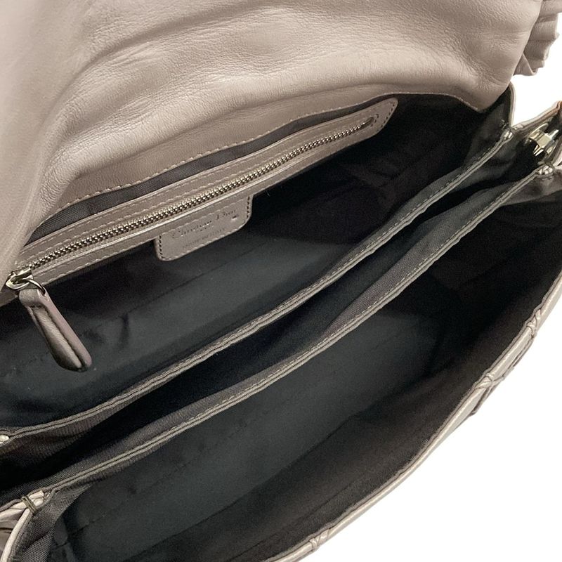 Dior Christian Dior Shoulder Bag New Rock Dark Gray Lambskin