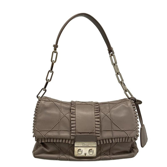 Dior Christian Dior Shoulder Bag New Rock Dark Gray Lambskin