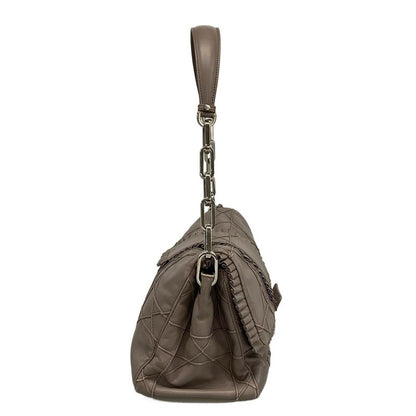 Dior Christian Dior Shoulder Bag New Rock Dark Gray Lambskin