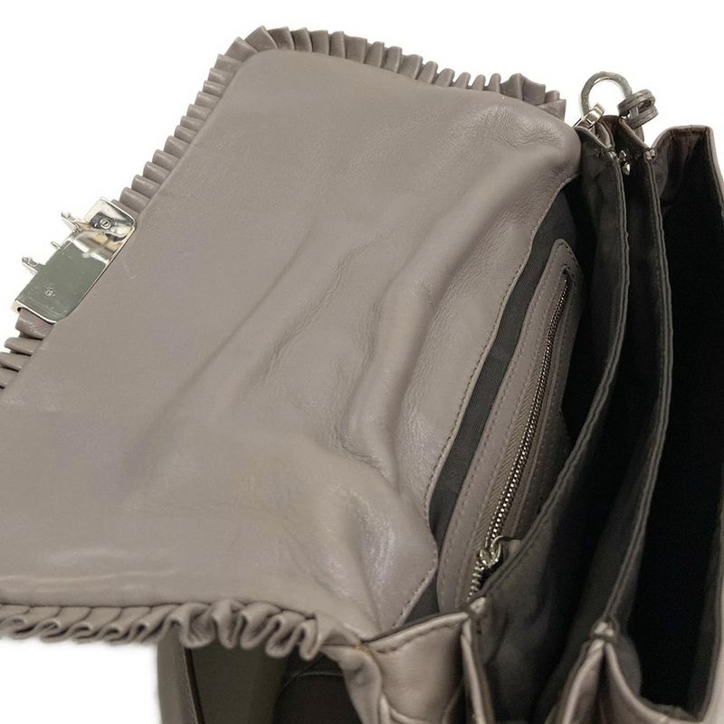 Dior Christian Dior Shoulder Bag New Rock Dark Gray Lambskin