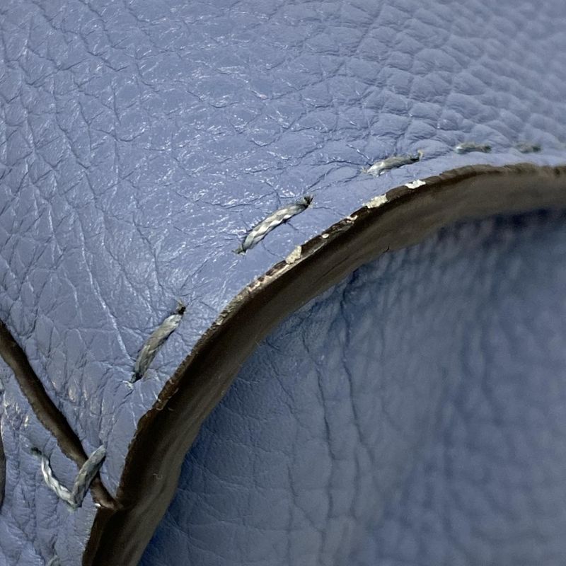 Fendi Handbag Peekaboo Iconic Medium Selleria 8bn290 Blue Leather