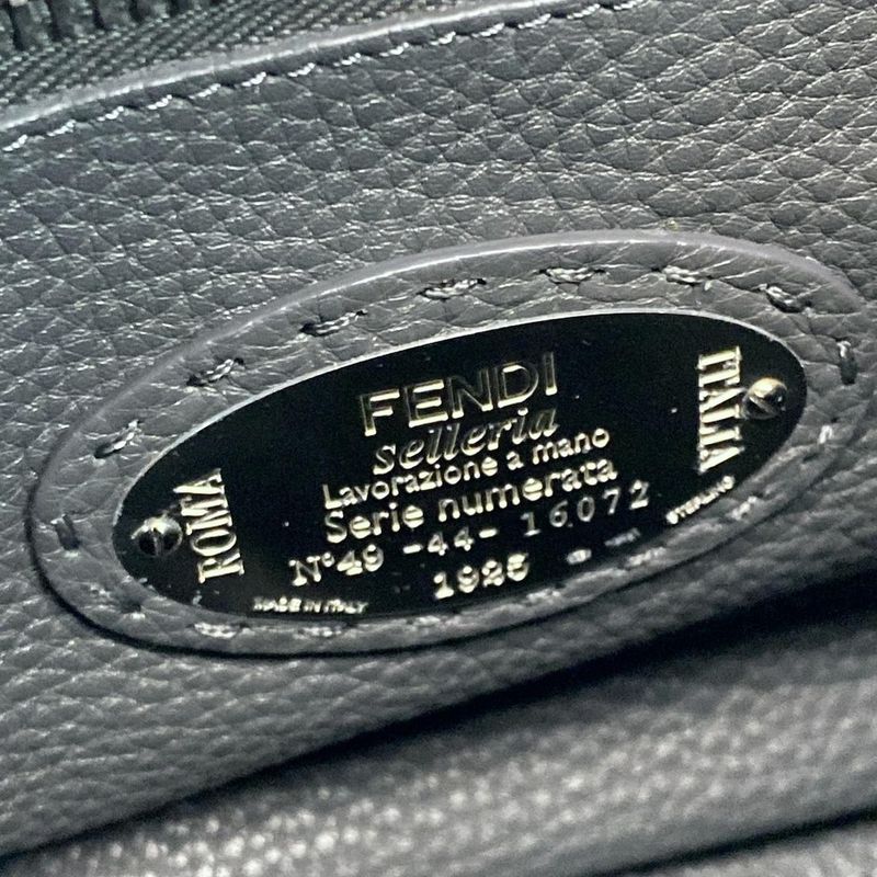 Fendi Handbag Peekaboo Iconic Medium Selleria 8bn290 Blue Leather