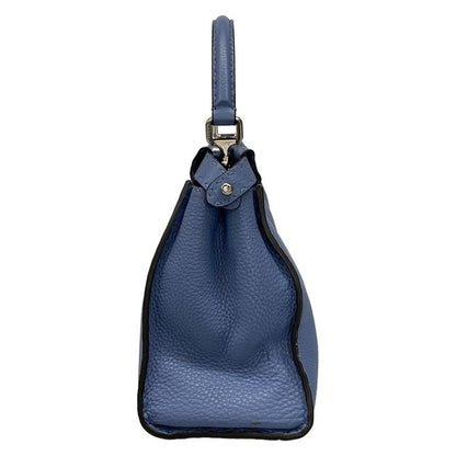 Fendi Handbag Peekaboo Iconic Medium Selleria 8bn290 Blue Leather