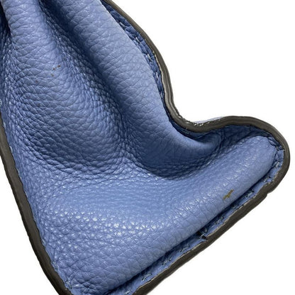 Fendi Handbag Peekaboo Iconic Medium Selleria 8bn290 Blue Leather