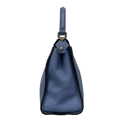 Fendi Handbag Peekaboo Iconic Medium Selleria 8bn290 Blue Leather