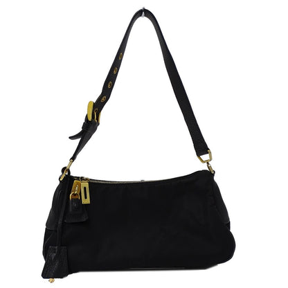 Prada Bag Women'S Brand Handbag Shoulder Bag One Shoulder Leather Black Br0232