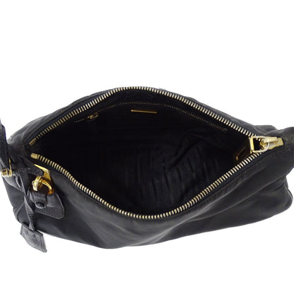 Prada Bag Women'S Brand Handbag Shoulder Bag One Shoulder Leather Black Br0232