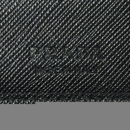 Prada Money Clip Men'S Brand Saffiano Nero 2mn077 Bifold Wallet Card Case