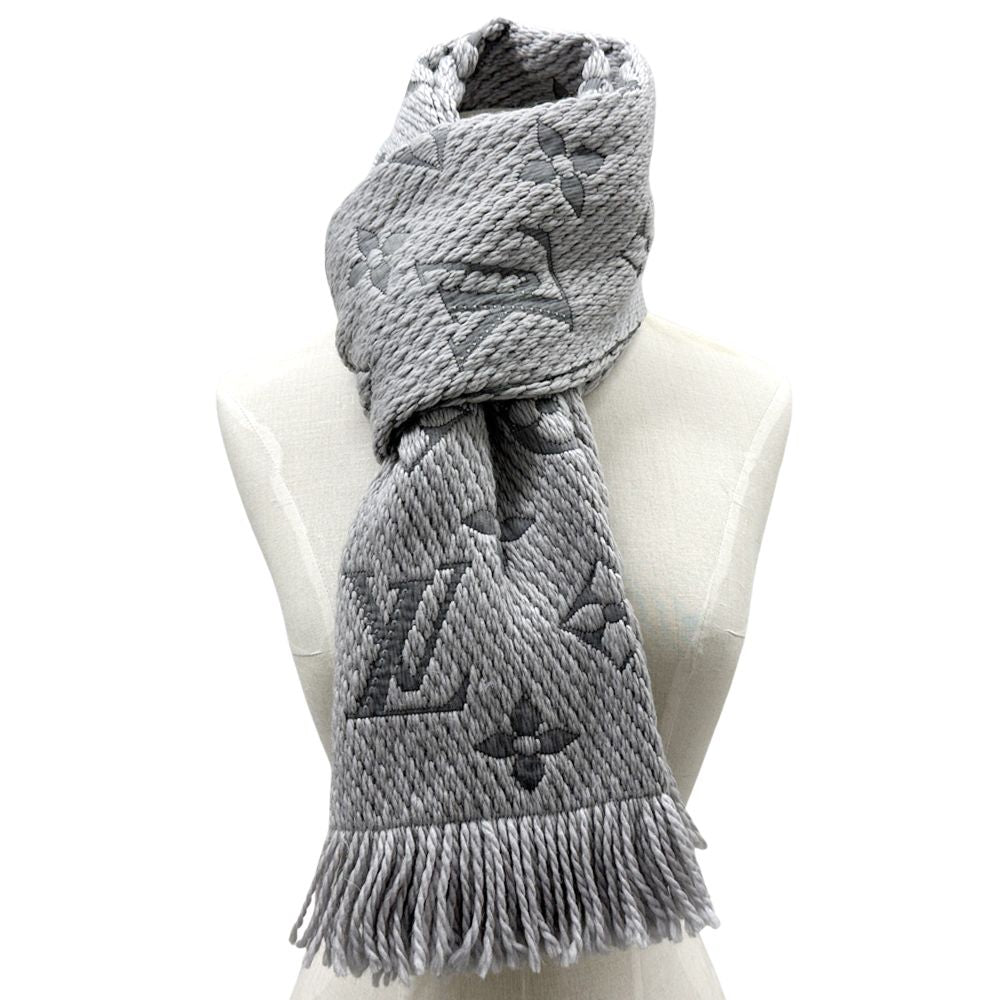 Louis Vuitton Muffler Women'S Brand Stole Monogram Wool Escharp Logomania
