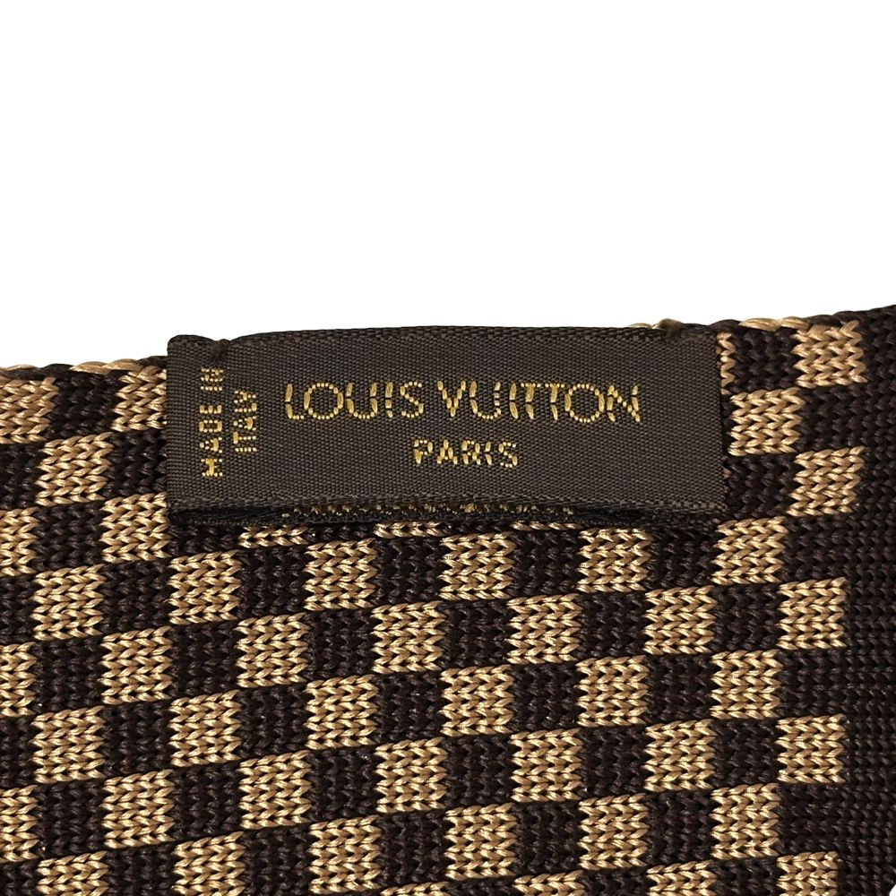 Louis Vuitton Muffler Men'S Brand Stole Damier Elshap Smoking Brown Smart Check