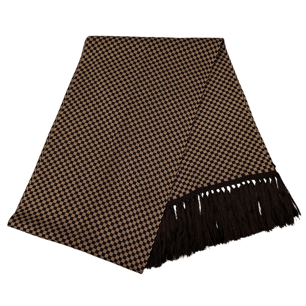 Louis Vuitton Muffler Men'S Brand Stole Damier Elshap Smoking Brown Smart Check