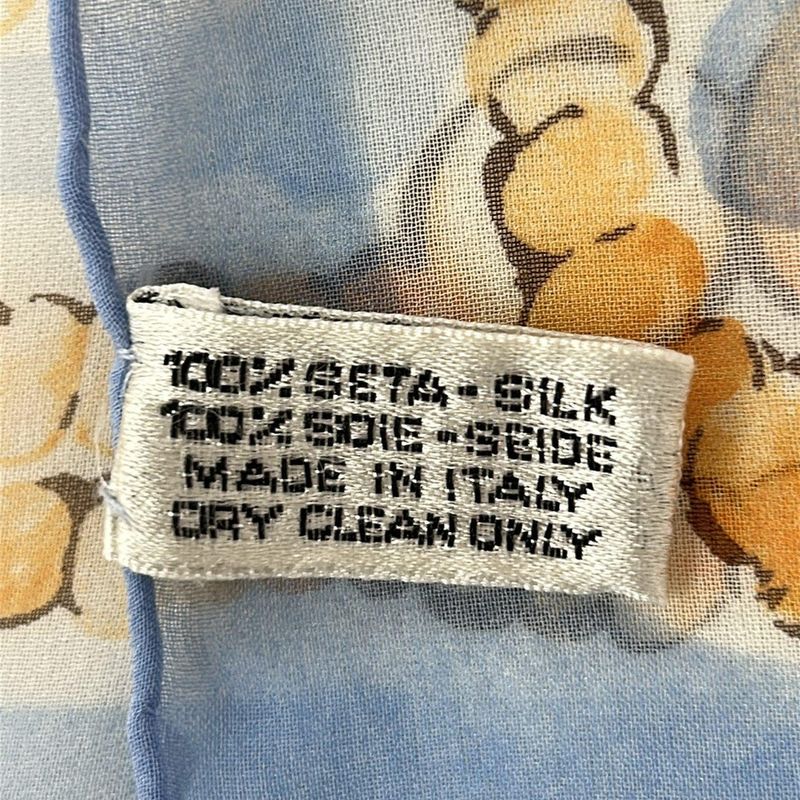 Chanel Scarf - Light Blue X Pink X Multi Coco Mark See-Through