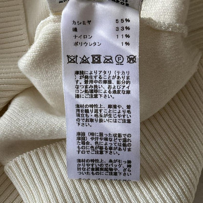 Hermes Long Sleeve Sweater Size 38 M Women's - 97-7708 White Crew Neck Cashmere