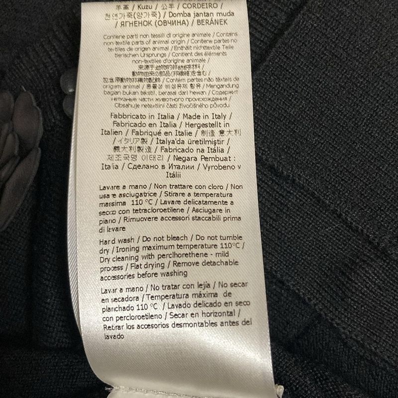 Fendi Cardigan Size 38 S Women's - Black Long Sleeve Flower Studs