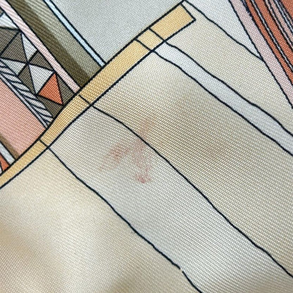 Hermes Scarf Carre 90 Orange X Beige X Multi Face Au Large (toward the Offshore)