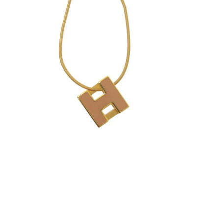 Hermes | Cage de Ash H Cube Wire Necklace | Gold Beige | Ladies