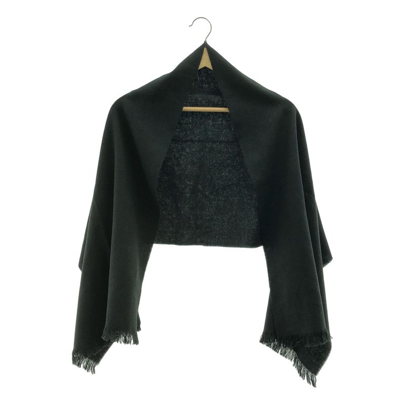 Prada | Wool Fringe Scarf | Black | Men's