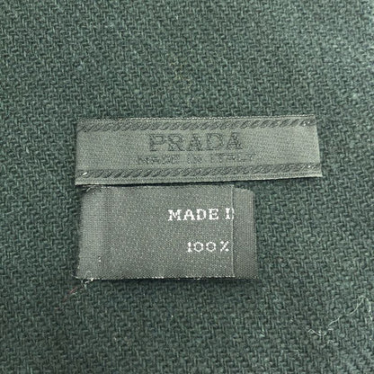 Prada | Wool Fringe Scarf | Black | Men's