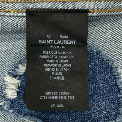 Saint Laurent Paris | Distressed Sweet Dreams Denim Jacket | XS | Indigo | Men's