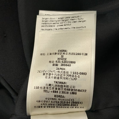 Fendi | Giacca Jacket Logo Patch Shirt | 44 | Black | Men's