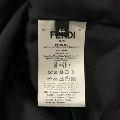 Fendi | Giacca Jacket Logo Patch Shirt | 44 | Black | Men's