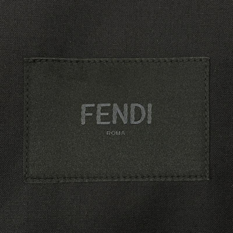 Fendi | Giacca Jacket Logo Patch Shirt | 44 | Black | Men's