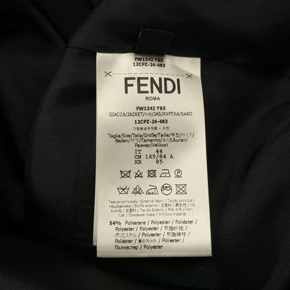 Fendi | Giacca Jacket Logo Patch Shirt | 44 | Black | Men's