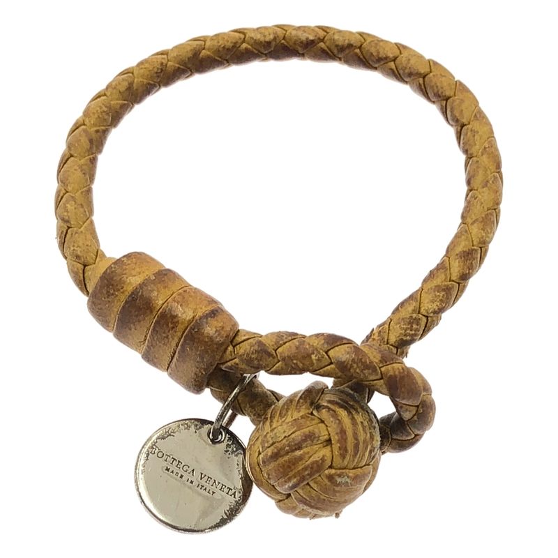 Bottega Veneta | Leather Intrecciato Bracelet | Brown | Ladies