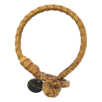 Bottega Veneta | Leather Intrecciato Bracelet | Brown | Ladies
