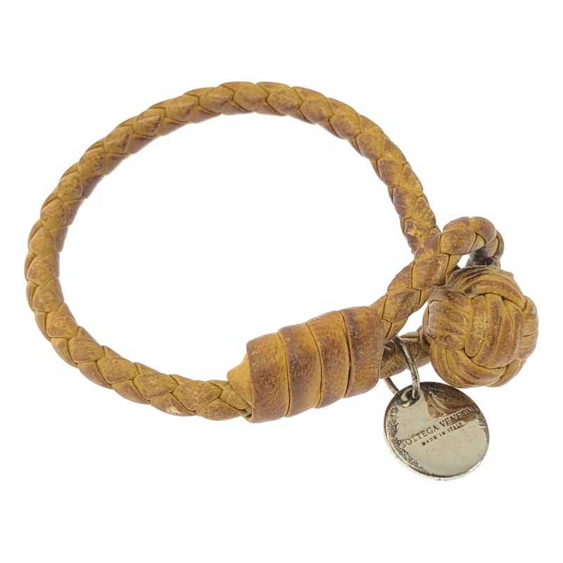 Bottega Veneta | Leather Intrecciato Bracelet | Brown | Ladies