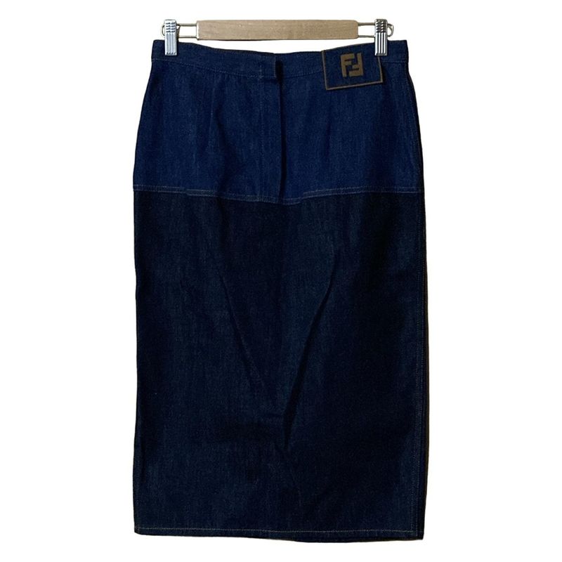Fendi Long Skirt Size 40 M Women's - Navy X Dark Navy Denim