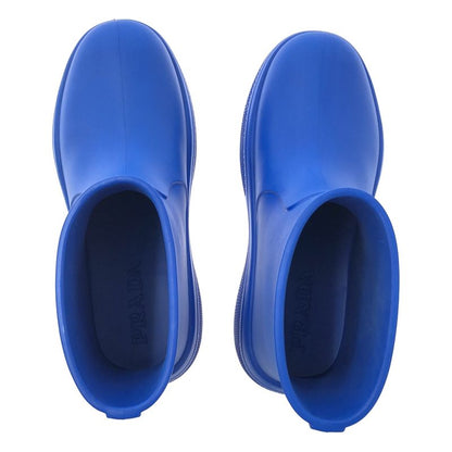 Prada | Triangle Logo Rubber Boots | 45 | Blue | Men's