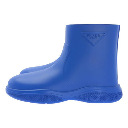 Prada | Triangle Logo Rubber Boots | 45 | Blue | Men's