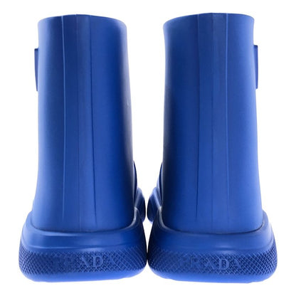 Prada | Triangle Logo Rubber Boots | 45 | Blue | Men's