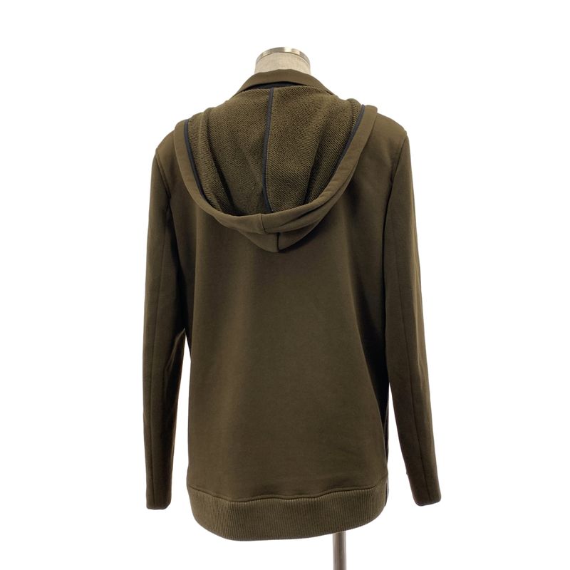 Loewe | Anagram Leather Patch Wool Hooded Tailored Jacket | 46 | Khaki |