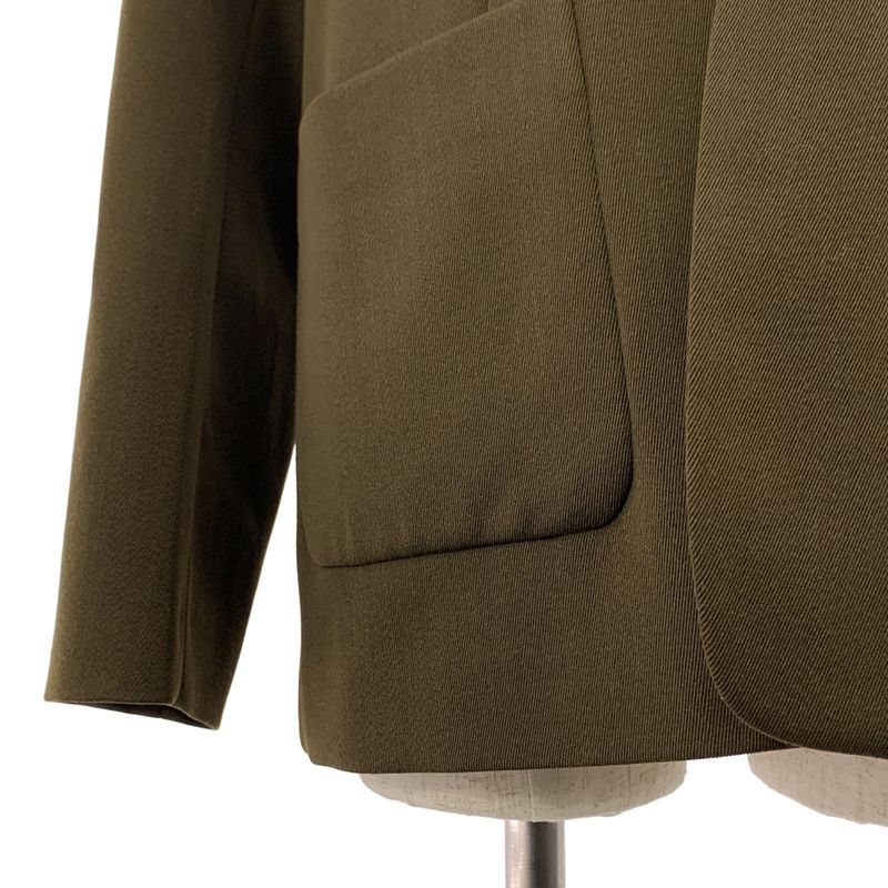 Loewe | Anagram Leather Patch Wool Hooded Tailored Jacket | 46 | Khaki |