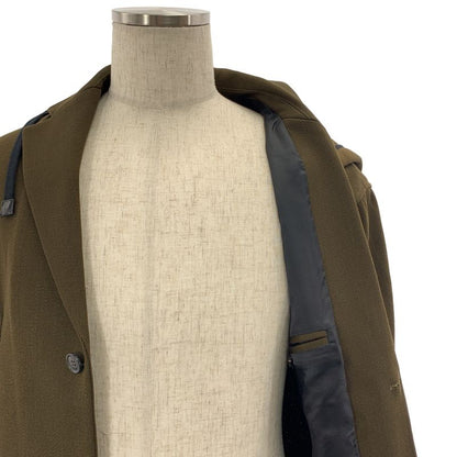 Loewe | Anagram Leather Patch Wool Hooded Tailored Jacket | 46 | Khaki |