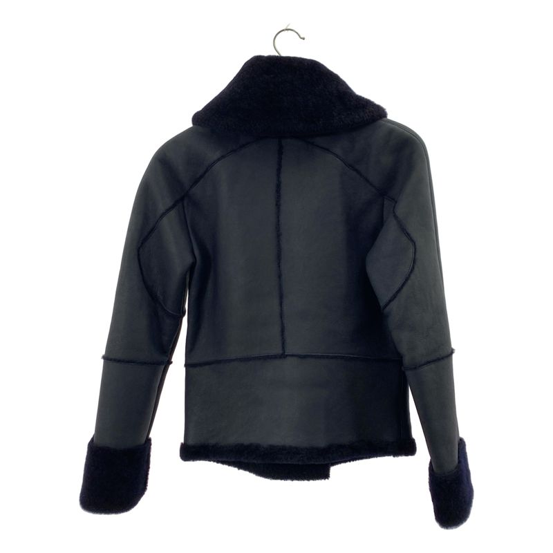 Bottega Veneta | Leather Boa Shearling Jacket | 40 | Black | Ladies