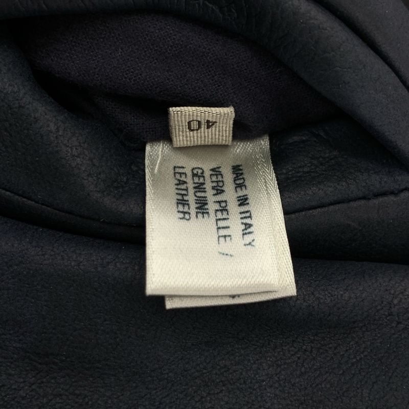 Bottega Veneta | Leather Boa Shearling Jacket | 40 | Black | Ladies