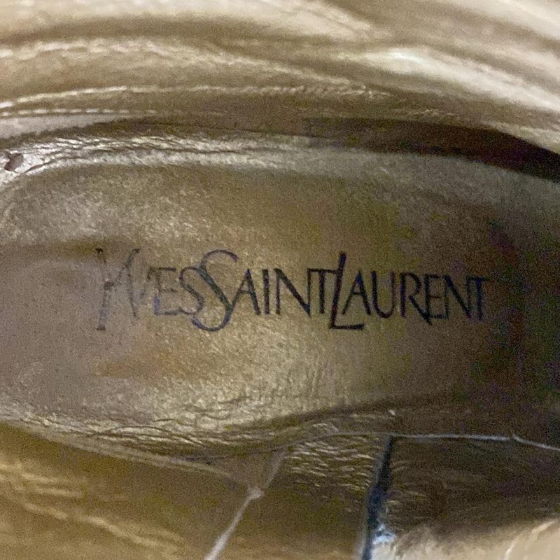 Yves Saint Laurent Short Boots 34 1 2 Women - Black Leather